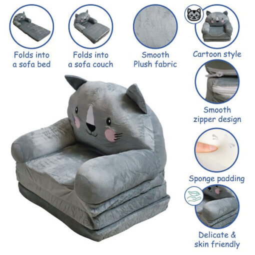 2 in 1 Baby Sofa and Lounger - Cat - Image 4