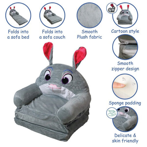 2 in 1 Baby Sofa and Lounger - Rabbit - Image 4