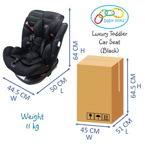 360 ISOFIX Rotating Infant to Toddler Car Seat – Black - Image 6