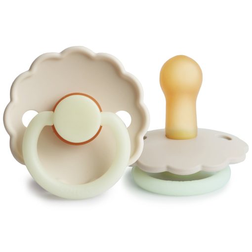FRIGG Daisy Night - Round Latex Pacifier - Cream - Image 2