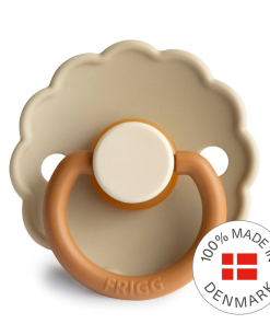 FRIGG Daisy Colourblock - Round Latex Pacifier - Desert