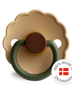 FRIGG Daisy Colourblock - Round Latex Pacifier - Acorn