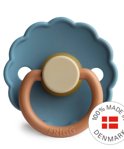 FRIGG Daisy Colourblock - Round Latex Pacifier - Breeze