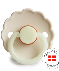 FRIGG Daisy Night - Round Latex Pacifier - Cream