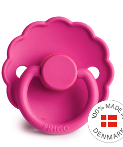 FRIGG Daisy - Round Latex Pacifier - Fuscia