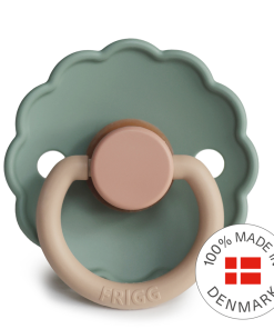 FRIGG Daisy Colourblock - Round Latex Pacifier - Willow