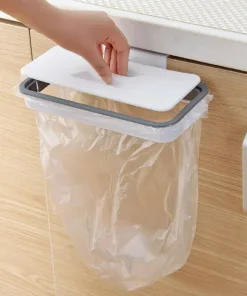 Over Door Trash Bag Holder with Lid