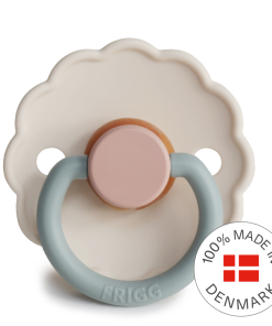 FRIGG Daisy Colourblock - Round Latex Pacifier - Cotton Candy