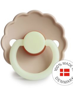 FRIGG Daisy Night - Round Latex Pacifier - Croissant