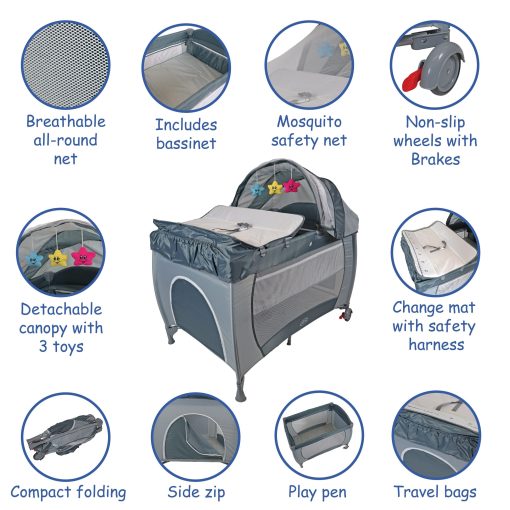 Travel Hailey Camp Cot with Changing Table - Image 4