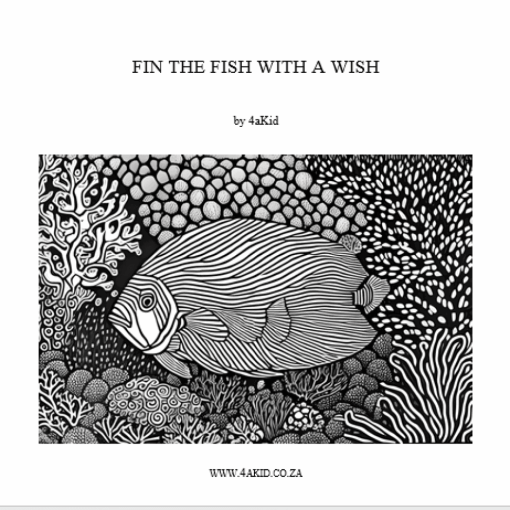 Fin the Fish with a Wish Coloring-In Book: Join Fin on an Adventure Beyond the Ocean Digital E-Book