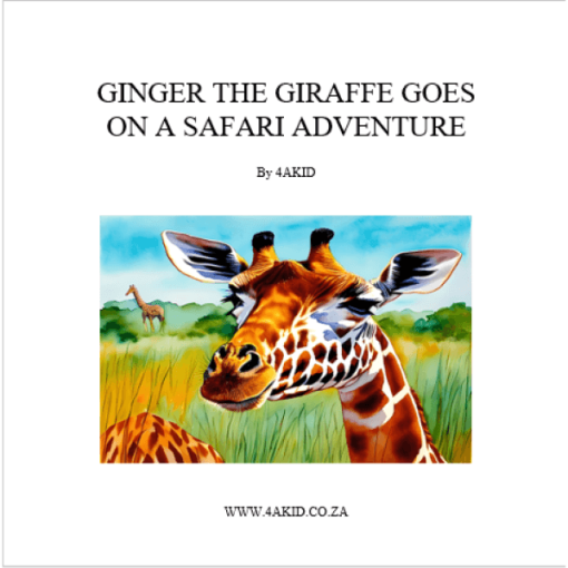 Ginger the Giraffe Goes on a Safari Adventure Digital E-Book