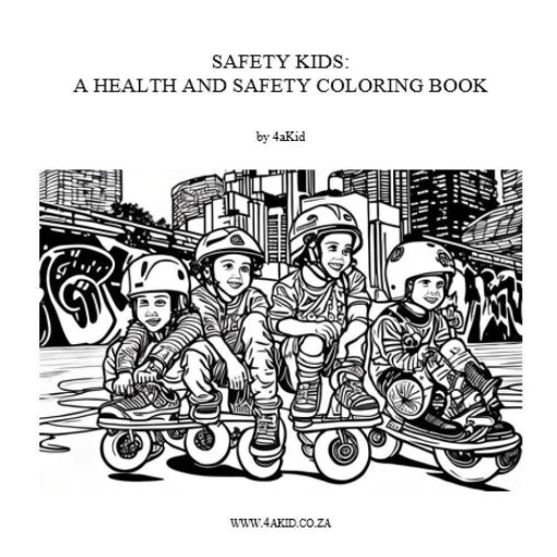 Safety Kids: Health and Safety Coloring-In Digital E-Book for Kids