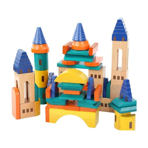 Wooden Castle Building Blocks - Image 2