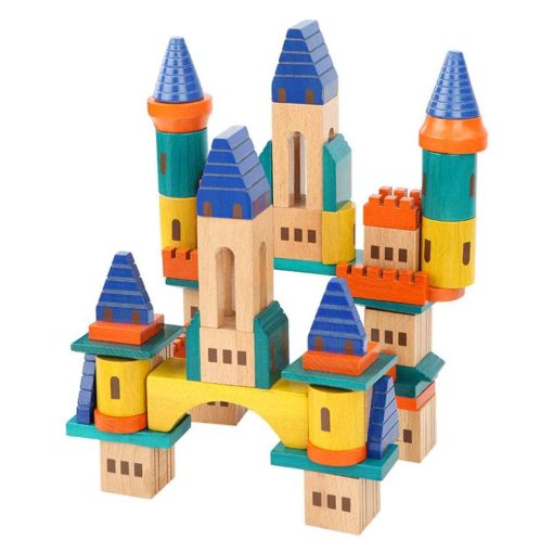 Wooden Castle Building Blocks - Image 3