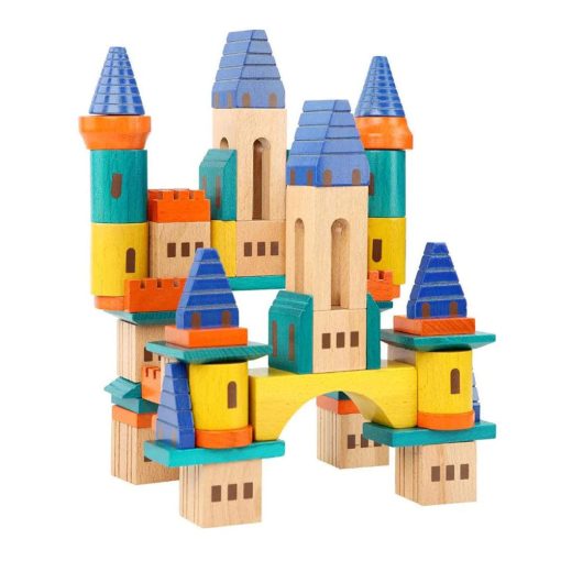 Wooden Castle Building Blocks - Image 4